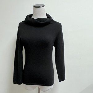 Bebe Black cowl neck cashmere sweater M